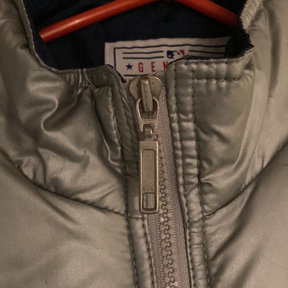 Rare Vintage Silver Puffer Jacket Cleveland Indians Chief Wahoo STARTER - Picture 5 of 10